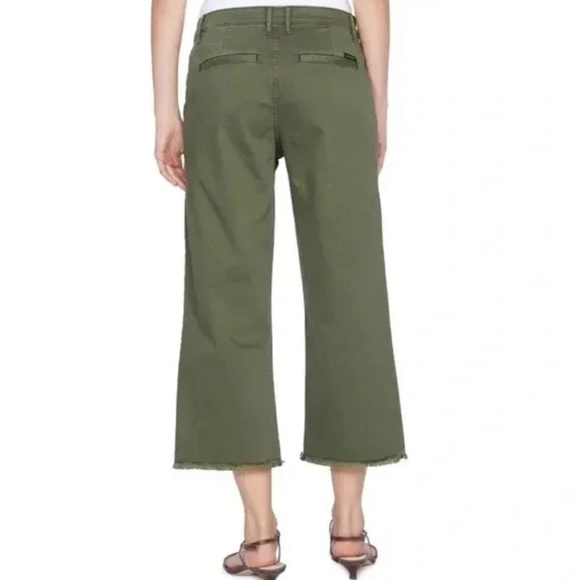 NWT Sanctuary Standard Surplus Wide Leg Raw Hem Pants in Green - Picture 5 of 10